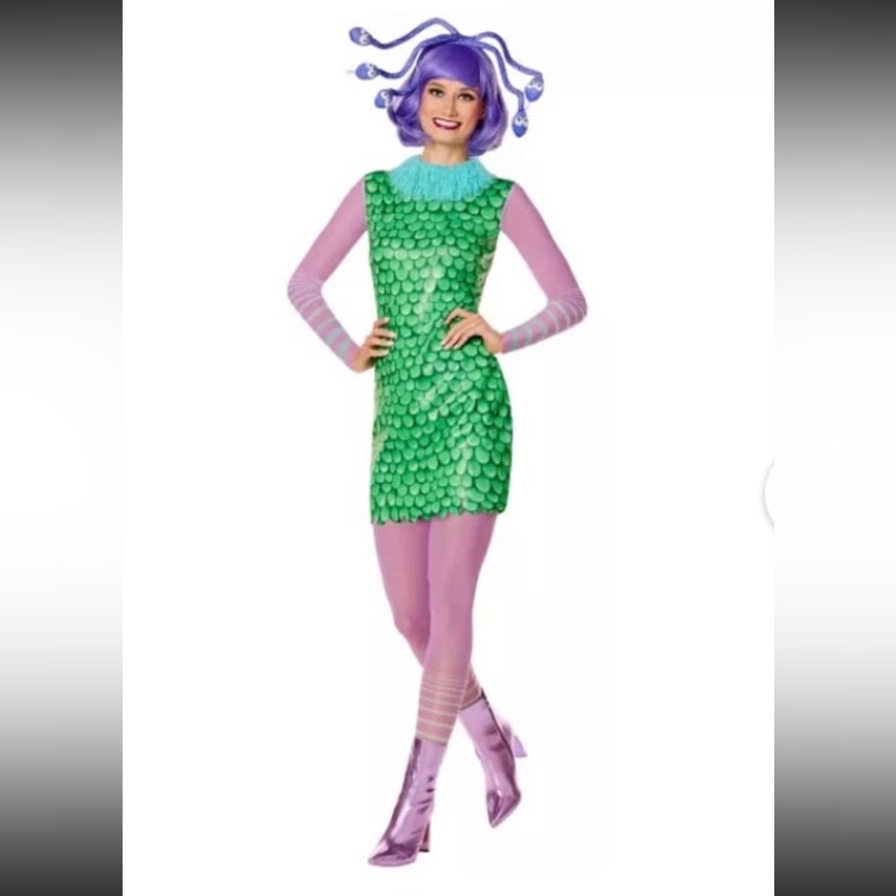 NEW!! Celia Monsters Inc Women's Costume Large Disney Green Purple Halloween